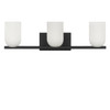 Generation Lighting - GLV1973MBKE - Three Light Vanity - Neblina - Midnight Black