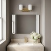 Generation Lighting - GLV1962SB - Two Light Vanity - Neblina - Satin Brass