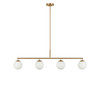 Generation Lighting - GLC1814SBE - Four Light Linear Chandelier - Nube - Satin Brass
