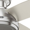 Hunter - 59335 - 44" Ceiling Fan - Dempsey - Brushed Nickel