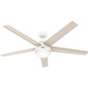 Hunter - 53781 - 60" Ceiling Fan - Aerodyne - Matte White