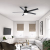 Hunter - 53780 - 60" Ceiling Fan - Aerodyne - Matte Black