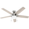 Hunter - 52505 - 52" Ceiling Fan - Anisten - Brushed Nickel