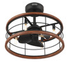 Hunter - 50107 - 22" Fandelier - Bridgette Fandelier - Matte Black