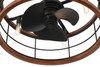 Hunter - 50107 - 22" Fandelier - Bridgette Fandelier - Matte Black