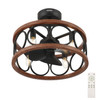 Hunter - 50105 - 22" Fandelier - Haven Fandelier - Matte Black