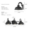 Hunter - 48230 - Three Light Vanity - Mill Valley - Matte Black
