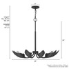 Hunter - 48222 - Ten Light Chandelier - Juneway - Matte Black