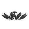 Hunter - 48220 - Ten Light Flush Chandelier - Juneway - Matte Black