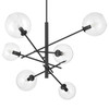 Hunter - 48171 - Six Light Chandelier - Farling - Matte Black