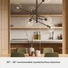 Hunter - 48171 - Six Light Chandelier - Farling - Matte Black