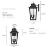 Hunter - 46082 - Three Light Outdoor Wall Mount - Spring Cove - Matte Black