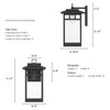 Hunter - 46072 - One Light Outdoor Wall Mount - Yancy House - Matte Black