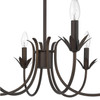 Hunter - 13262 - Six Light Chandelier - Junie Bud - Matte Bronze