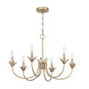 Hunter - 13261 - Six Light Chandelier - Junie Bud - Luxe Gold