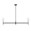 Hunter - 13252 - Two Light Chandelier - Camelia Stem - Matte Black