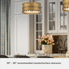 Hunter - 48259 - Three Light Pendant - Valdaz - Brushed Luxe Gold