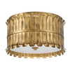 Hunter - 48258 - Three Light Flush Mount - Valdaz - Brushed Luxe Gold