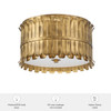 Hunter - 48258 - Three Light Flush Mount - Valdaz - Brushed Luxe Gold