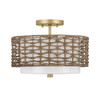 Hunter - 48211 - Two Light Semi Flush Mount - Laila - Luxe Gold