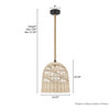 Hunter - 48200 - One Light Pendant - Baskel - Matte Black
