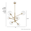 Hunter - 48170 - Six Light Chandelier - Farling - Alturas Gold