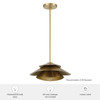 Hunter - 48156 - One Light Pendant - Hiro - Alturas Gold