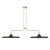 Hunter - 48150 - Two Light Linear Chandelier - Moriso - Matte Black