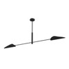 Hunter - 48142 - Two Light Linear Chandelier - Merian - Matte Black