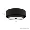 Hunter - 48123 - Two Light Flush Mount - Brookside - Matte Black