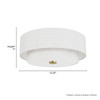 Hunter - 48122 - Two Light Flush Mount - Brookside - Luxe Gold
