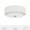 Hunter - 48122 - Two Light Flush Mount - Brookside - Luxe Gold