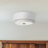 Hunter - 48122 - Two Light Flush Mount - Brookside - Luxe Gold