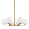 Hunter - 48097 - Six Light Chandelier - Celestial Valley - Alturas Gold
