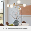 Hunter - 13207 - Six Light Chandelier - Hepburn - Alturas Gold