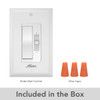 Hunter - 99754 - Slider Wall Controller - Matte White