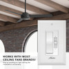 Hunter - 99754 - Slider Wall Controller - Matte White