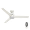 Hunter - 53547 - 52" Ceiling Fan - Malden - Matte White