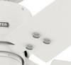 Hunter - 51460 - 52" Ceiling Fan - Windbound - Matte White