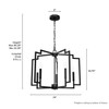 Hunter - 49071 - Five Light Chandelier - Zoanne - Matte Black