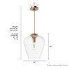 Hunter - 49012 - One Light Pendant - Vidria - Alturas Gold
