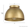Hunter - 48133 - One Light Flush Mount - Erling - Luxe Gold