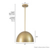 Hunter - 48127 - One Light Pendant - Erling - Luxe Gold