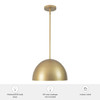 Hunter - 48127 - One Light Pendant - Erling - Luxe Gold