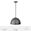 Hunter - 48126 - One Light Pendant - Erling - Matte Black