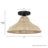 Hunter - 48082 - One Light Flush Mount - Agoura - Matte Black