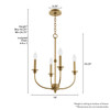 Hunter - 48067 - Four Light Chandelier - Southcrest - Luxe Gold
