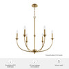 Hunter - 48066 - Six Light Chandelier - Southcrest - Luxe Gold
