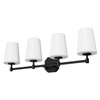Hunter - 48056 - Four Light Bathroom Vanity - Nolita - Matte Black