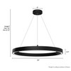 Hunter - 13120 - LED Chandelier - Canoga - Matte Black